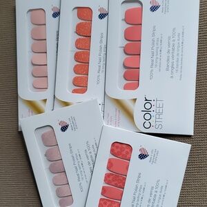 Color Street nails bundle of 5 valentine hearts